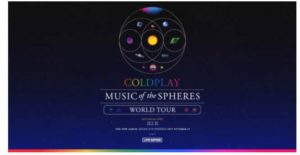COLDPLAY ANNOUNCE MUSIC OF THE SPHERES WORLD TOUR