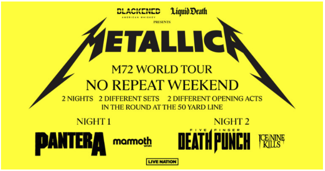 Metallica Announces M72 World Tour 2023-2024
